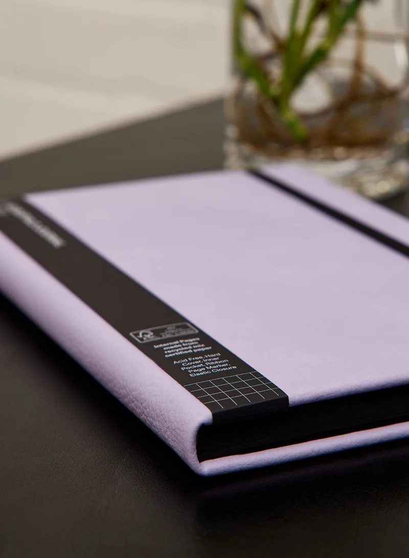 Typo Purple A5 Notebook Elastic Closure