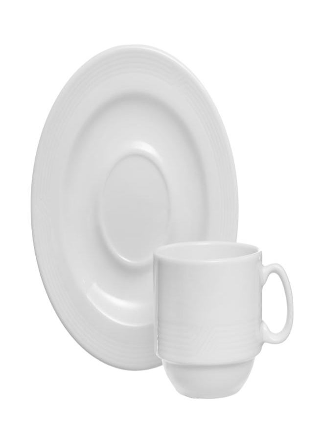 Royal Porcelain Royal Porcelain Tea Cup 0.20 L & Saucer 16.0 CM Set of 2 Shape 19  White  - Image 3