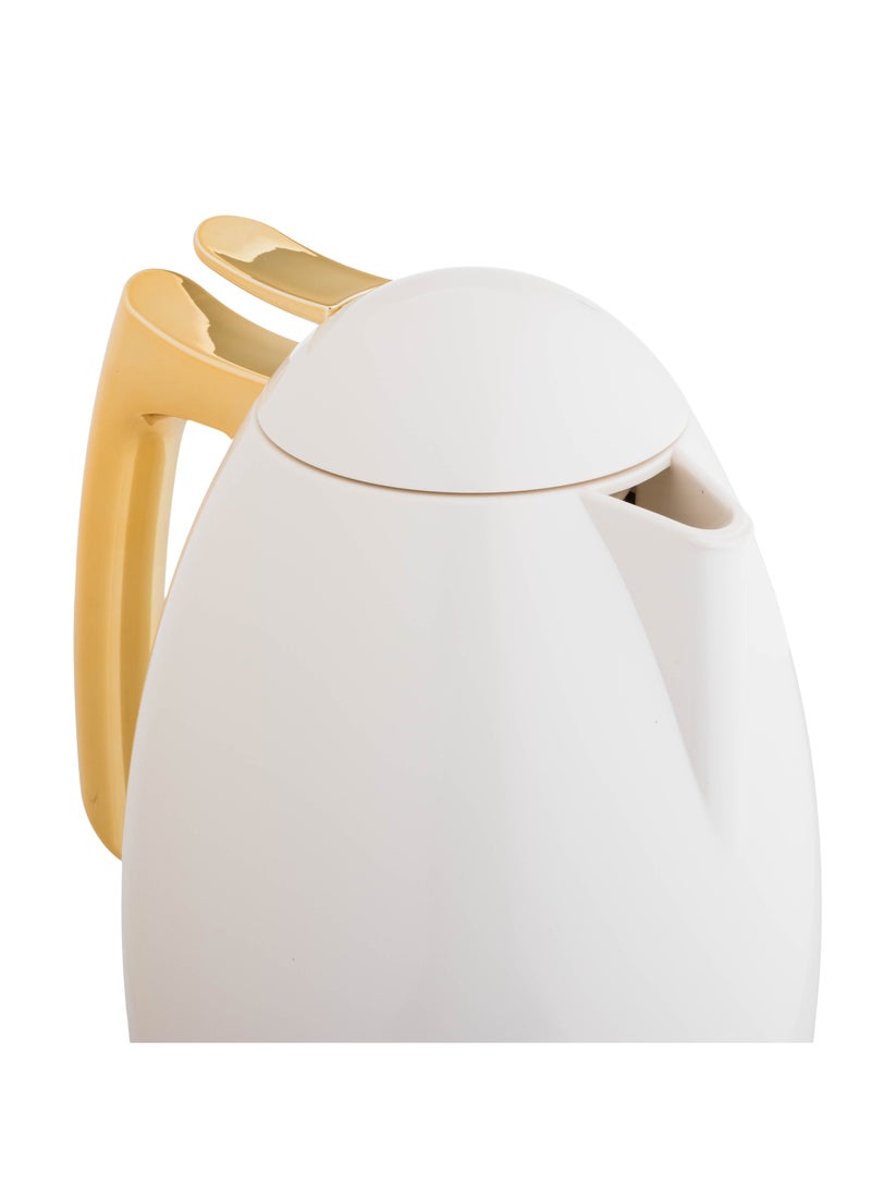السيف  ترمس روانا للشاي والقهوة سعة 1 لتر لون أبيض مع ذهبي - Image 2
