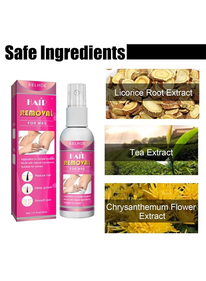 EELHOE Hair Removal Spray For Women, Painless Hair Removal Spray Armpit Gentle Hair Remover Refreshing Quick Hair Removal Spray, Natural Ingredient Hair Removal Spray For Women - Image 5