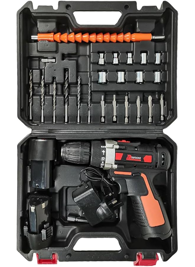 erorex Cordless Drill Set 12V Rechargeable Electric Screwdriver Kit With 2 Batteries Variable Speed And Drill Bits For Home And Diy Use - Image 5