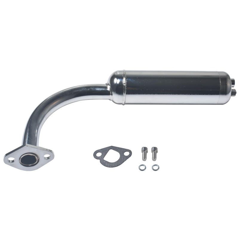 JOIQEXJ Exhaust with Muffler for Predator 212cc 196cc 65HP Go Kart Mini Bike for Coleman CT200U BT200X CT200uex Mini Bike for Honda GX160 GX200 Go Kart - Image 2