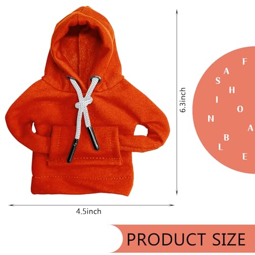 vvag Gear Shift Hoodie, Hoodie Car Gear Shift Cover, Car Shift Knob Hoodie, Automotive Interior Accessories, Universal Fit Knob Cover Gift (Orange) - Image 2