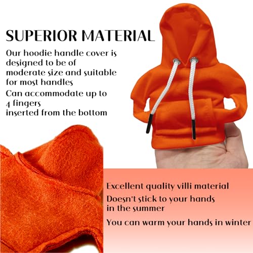 vvag Gear Shift Hoodie, Hoodie Car Gear Shift Cover, Car Shift Knob Hoodie, Automotive Interior Accessories, Universal Fit Knob Cover Gift (Orange) - Image 4
