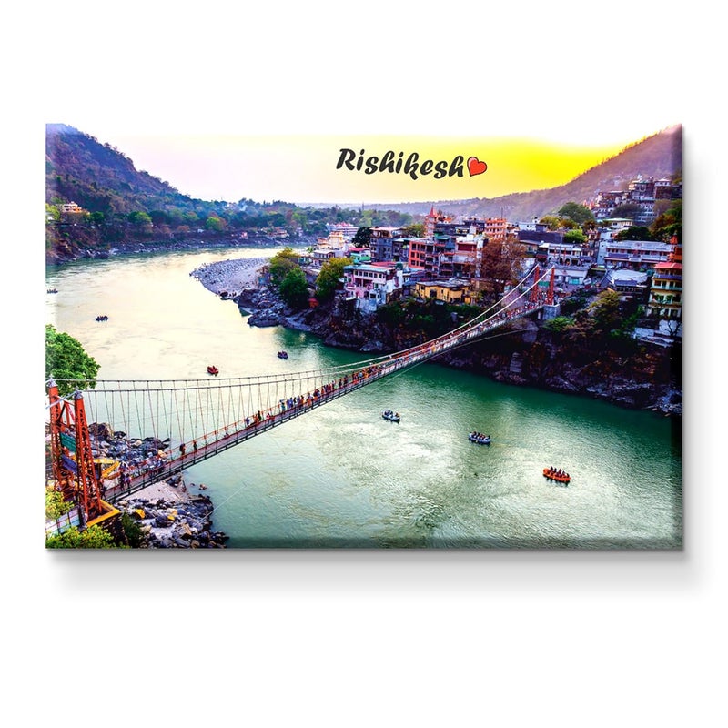 Click n ship Multicolor Rishikesh Bridge Fridge Magnet - Image 2