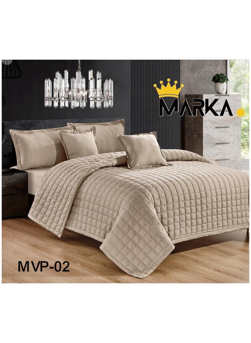 طقم لحاف سادة نفرين – 6 قطع – لحاف 250×230 سم – شرشف كامل 200×200+30 سم