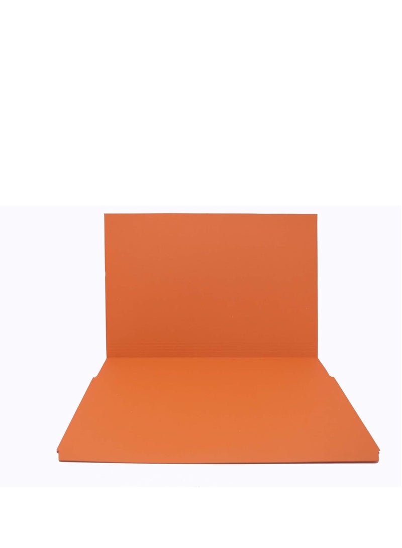 MODEST 300GSM F4 Document Wallet Folder Full Flap/Cover (Orange, MS332) -10 Pieces - Image 1