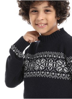Caesar Wool Boys Pullover With Multi Design  - Image 3
