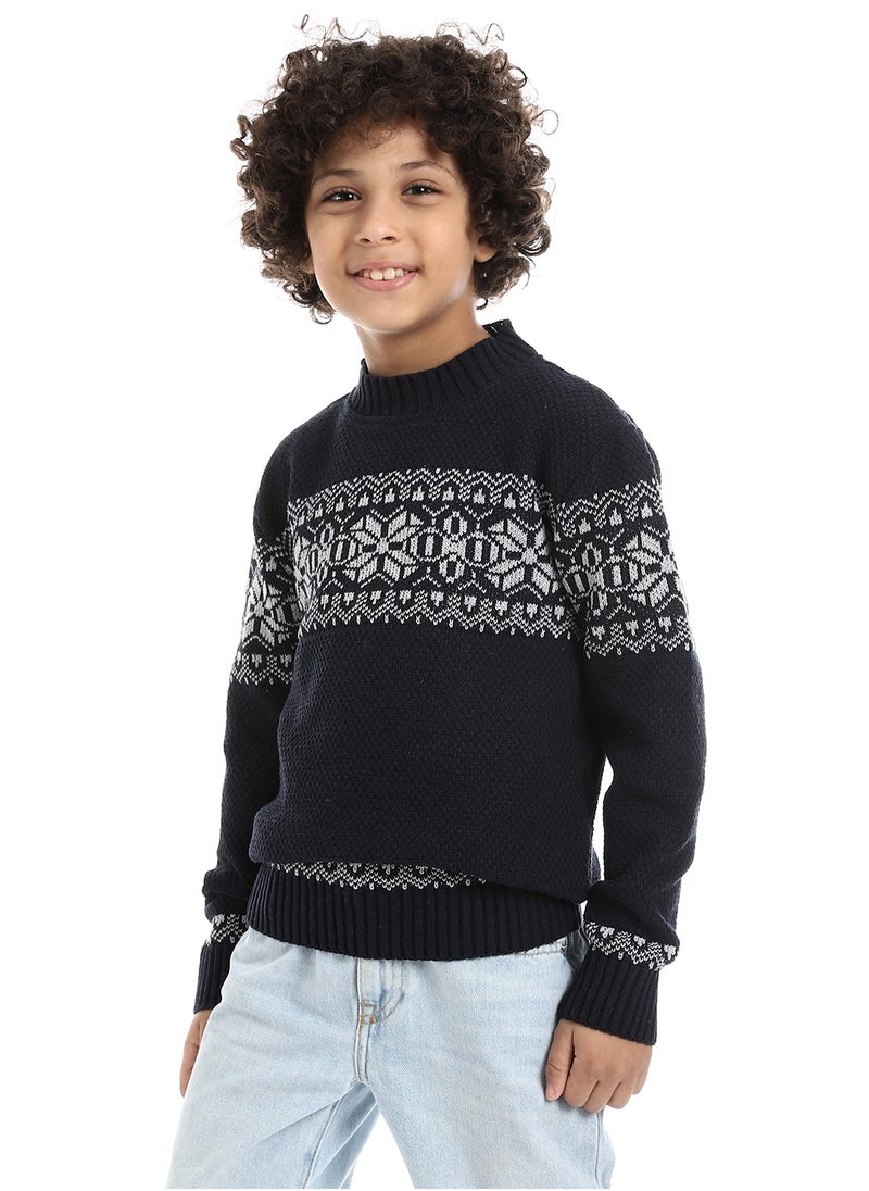 Caesar - Wool Boys Pullover With Multi Design - Image 1