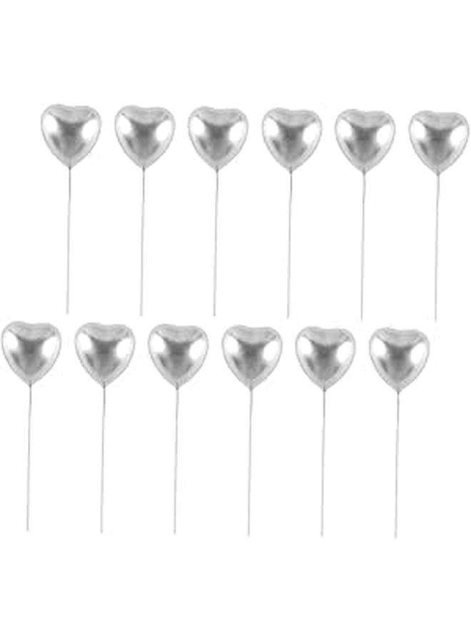 50 Heart Cake Topper Elegant Wedding Birthday Shower Party Decoration - Image 1