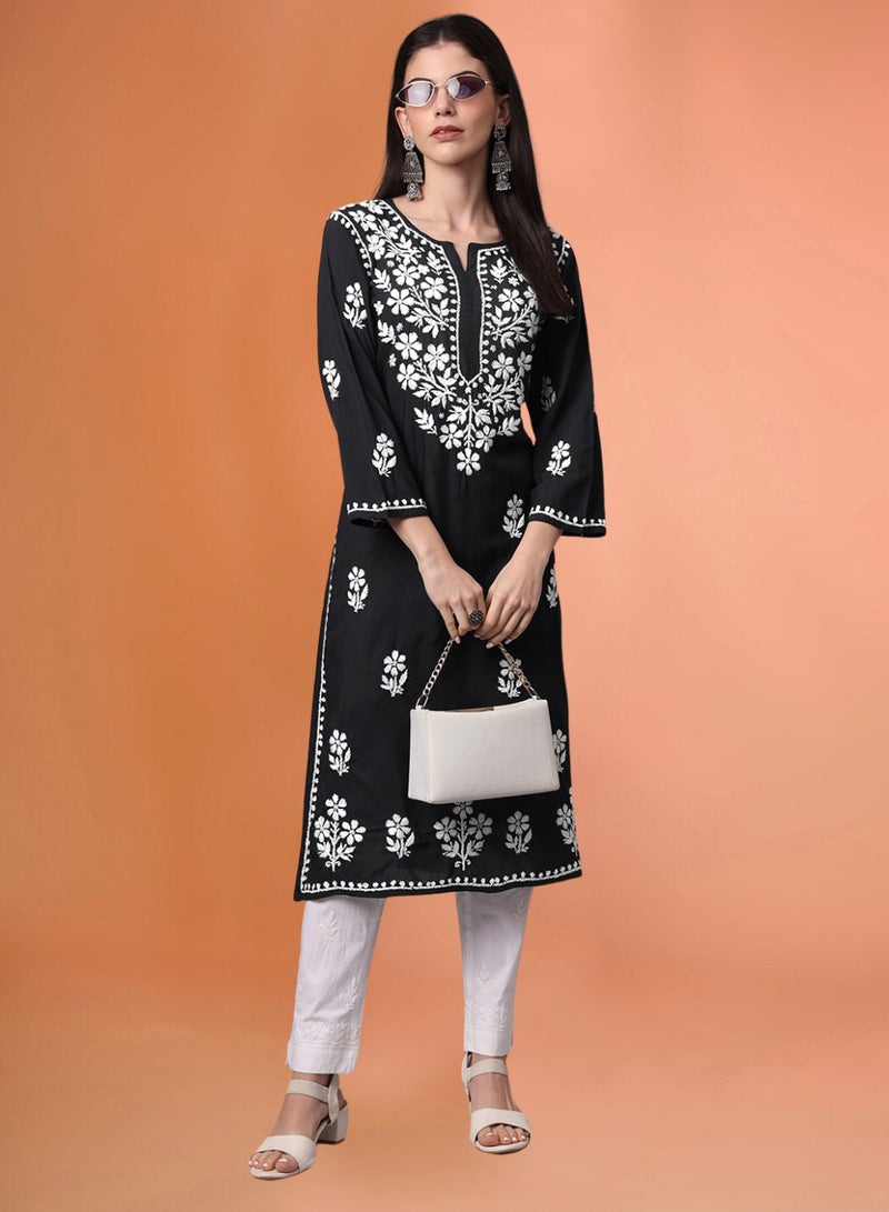 الايا كورتا مودال شيكانكاري مطرزة يدويًا- AL4013  - Image 5