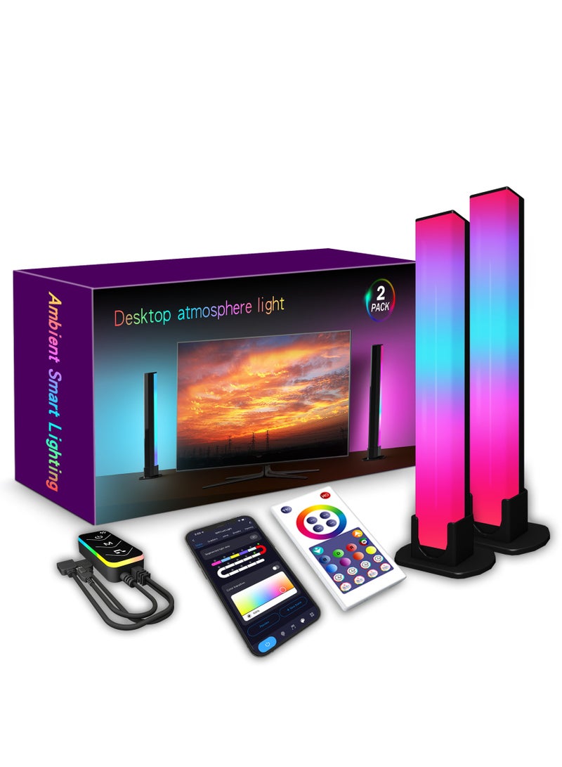 TUYA Smart LED Light Bars, RGB Gaming Lights with Sync with Music,Video,Game , APP Remote Voice Control, RGBIC Gaming Lights With Scene Modes and Music Modes, 2 Sticks - Image 5