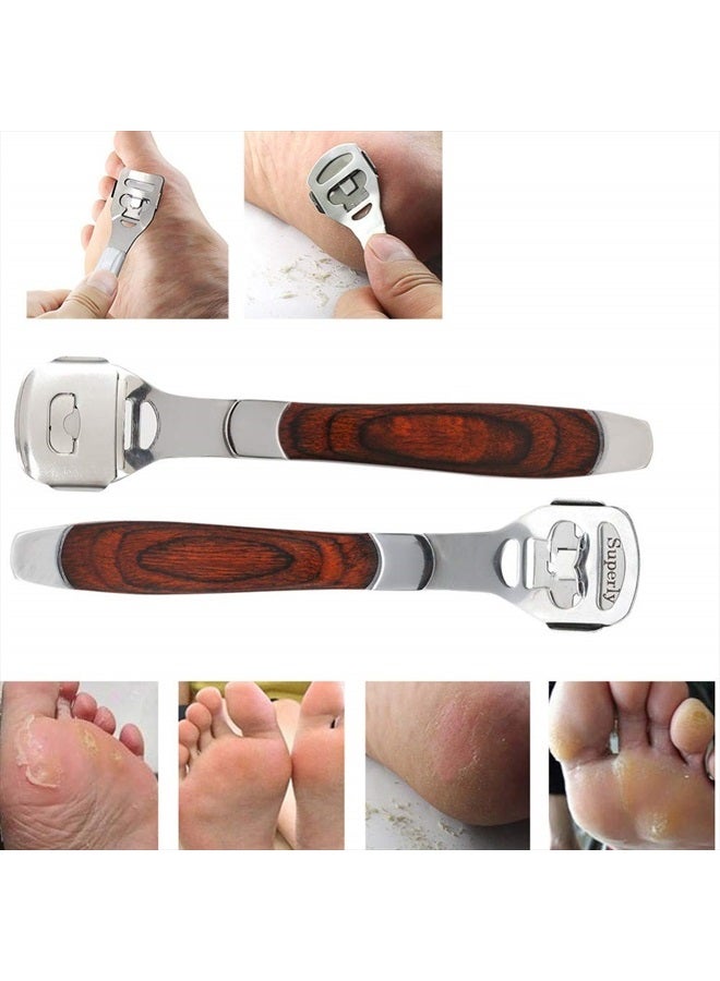 YIMART Foot Corn Removal Cutter Scraper With 10 Blades Cuticle Dead Skin Callus Remover Stainless Steel Professional Pedicure Tool Set - Image 5