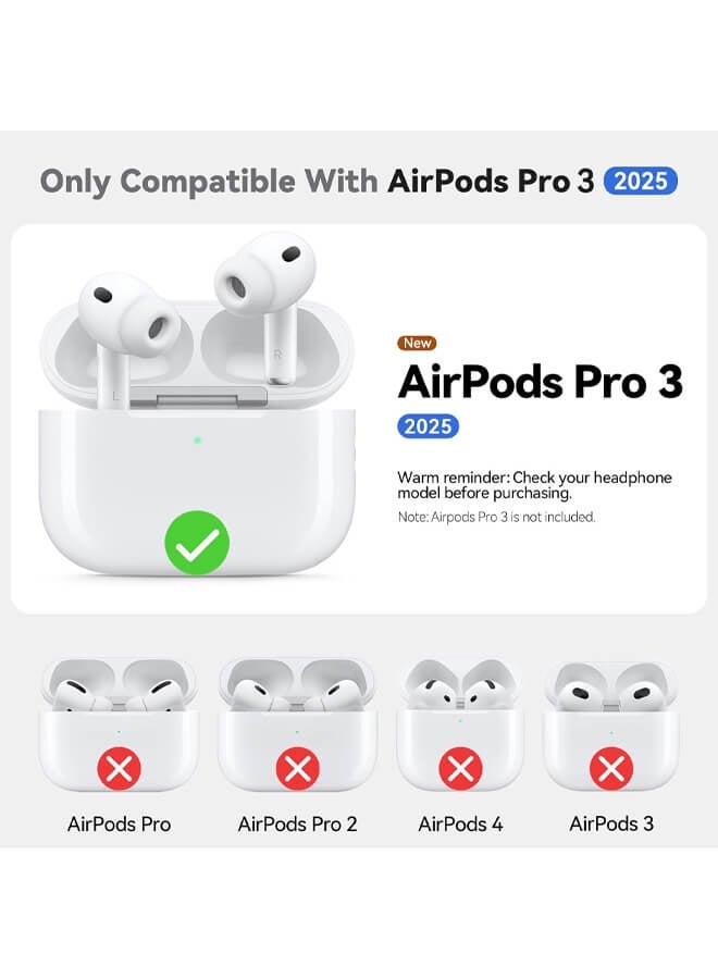 Bliszaar for AirPods Pro 3 Case 2025 with Cleaner Kit, Soft Silicone Protective Cover for Apple AirPods Pro 3rd Generation Cases for Women Men,AirPod Pro 3 Case Accessories with Keychain-Deep Blue - Image 2