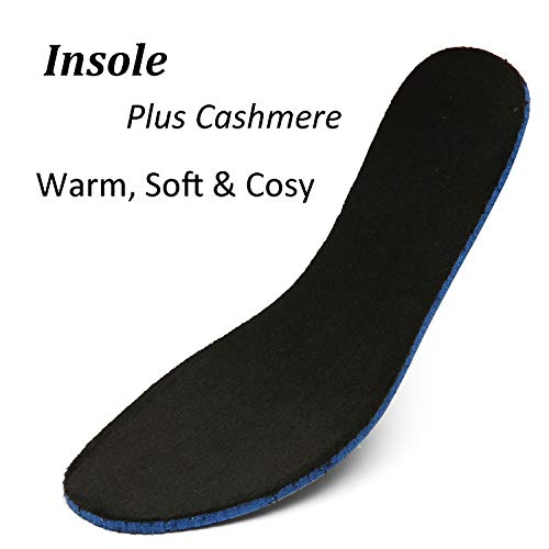 INMINPIN Unisex Slippers Casual Clog House Shoes Comfort Slip-On Walking Mules with Indoor Outdoor Anti-Skid Sole for Men and Women, Black Plush, 7.5 Women/6 Men - Image 3