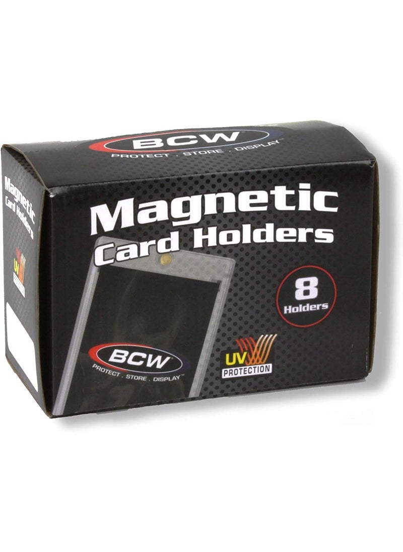 BCW BCW Magnetic Card Holder  360 PT Thickness  8 ct  Protective Display Card Case with Secure Gold Magnet Closure  UV Protection Quick Access Design for Sports Gaming and Collectible Cards  - Image 1