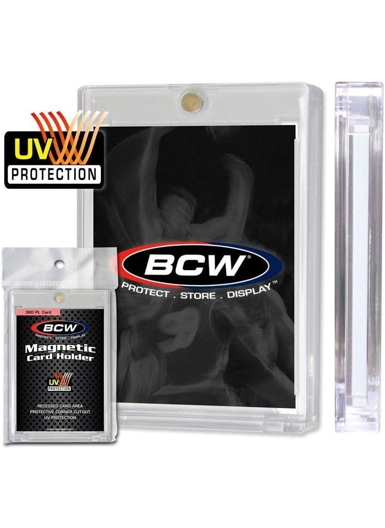 BCW BCW Magnetic Card Holder  360 PT Thickness  8 ct  Protective Display Card Case with Secure Gold Magnet Closure  UV Protection Quick Access Design for Sports Gaming and Collectible Cards  - Image 2