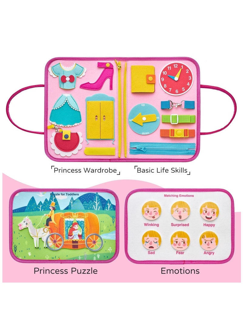 SOLARAE Toddler Busy Board, Travel Toys, Quiet Book, Montessori Activities for 1-4 Year Olds, Educational Gifts for 3-4 Year Old Boys and Girls, Enhance Fine Motor Skills and Learning Fun. - Image 2