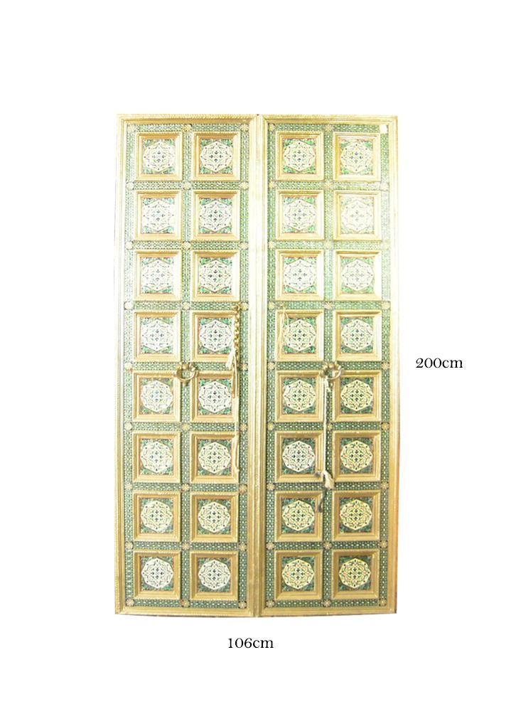 Antique Museum HANDMADE WOODEN DOOR MEENA WORK 106X200 CM-UKX05  - Image 2