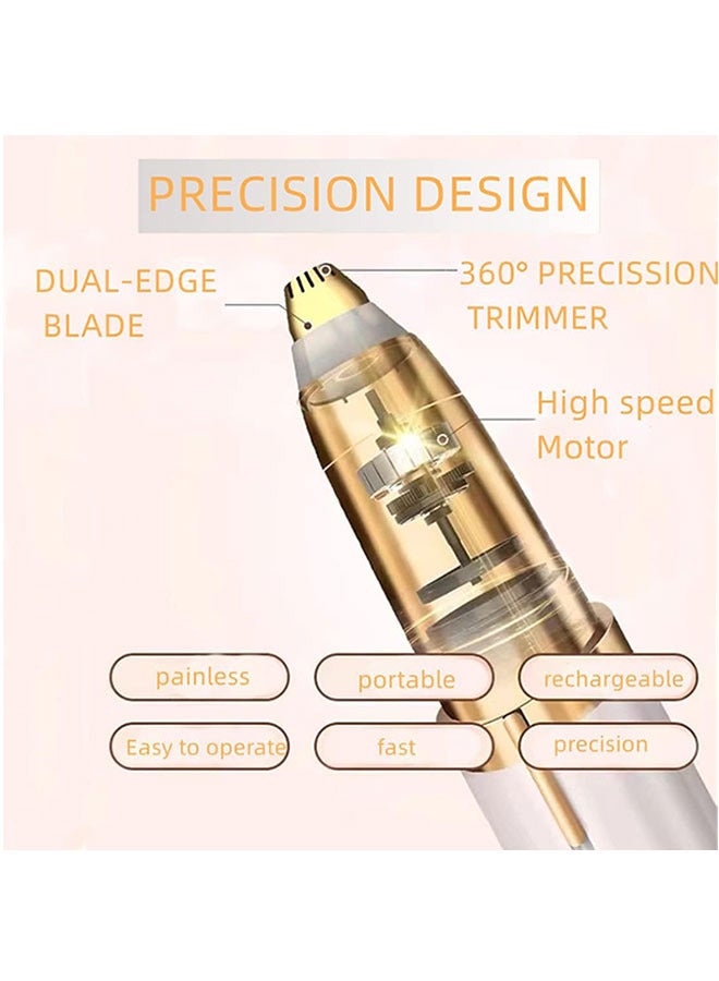 Generic Eyebrow Trimmer for Women, Rechargeable Eyebrow Hair Remover, Painless Electric Razor, Eye Brow and Face Epilator Hair Removal Pink  - Image 4