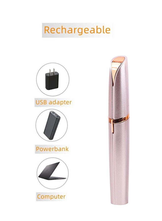Generic Eyebrow Trimmer for Women, Rechargeable Eyebrow Hair Remover, Painless Electric Razor, Eye Brow and Face Epilator Hair Removal Pink  - Image 5