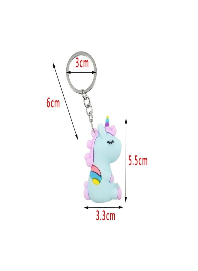 PANCIKAA Unicorn 4 in 1 Combo (1 Stainless Steel Unicorn Tableware Set Cutlery Unicorn Spoon and Fork Set for Kids [ Set of 4 Includes 2 Forks 2 Spoons ], 1 Brush, 2 Keychains - Image 5