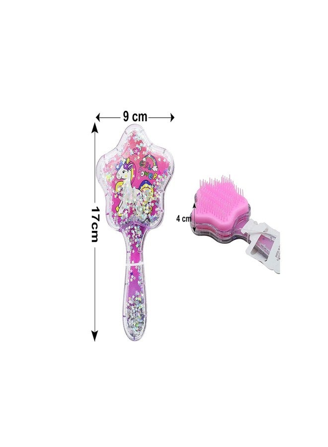 PANCIKAA Unicorn 4 in 1 Combo (1 Stainless Steel Unicorn Tableware Set Cutlery Unicorn Spoon and Fork Set for Kids [ Set of 4 Includes 2 Forks 2 Spoons ], 1 Brush, 2 Keychains - Image 2