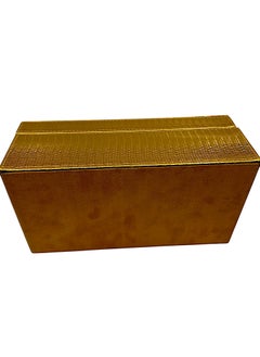Falcon High Quality Wooden Hand Stitched Gold Colour Trimmed Design Rectangular Tissue Box 27X10X14cm  - Image 4
