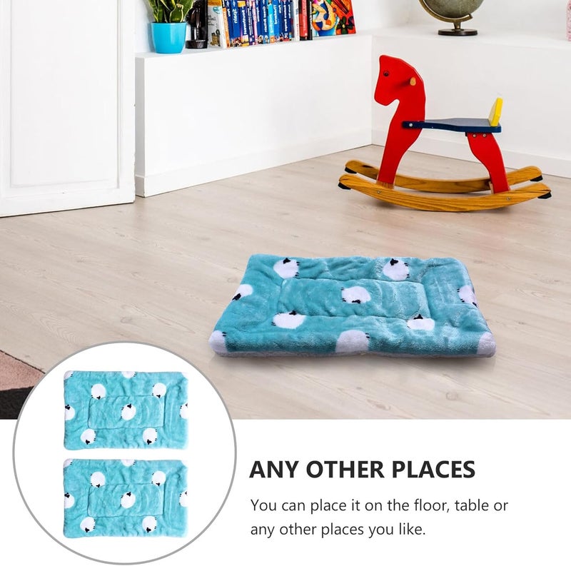 Small Pet Cushion and Warm Sleep Mat for Hamsters and Squirrels, 2pcs Thick Coral Fleece Bedding Pads Suitable for Indoor Small Animals and Winter Use Random Style - Image 3