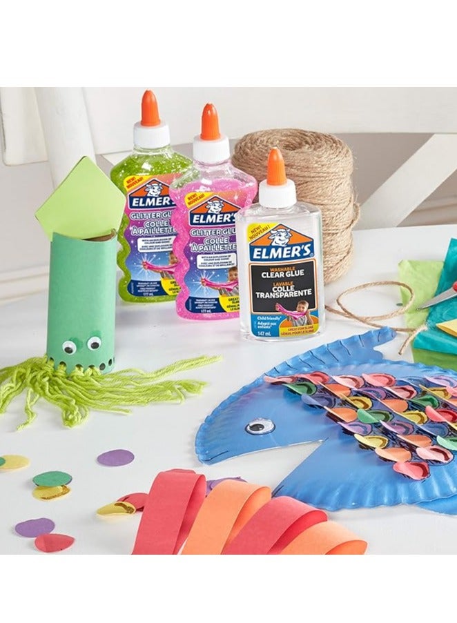 Elmers Washable Glitter Glue 177ml Red - Image 2