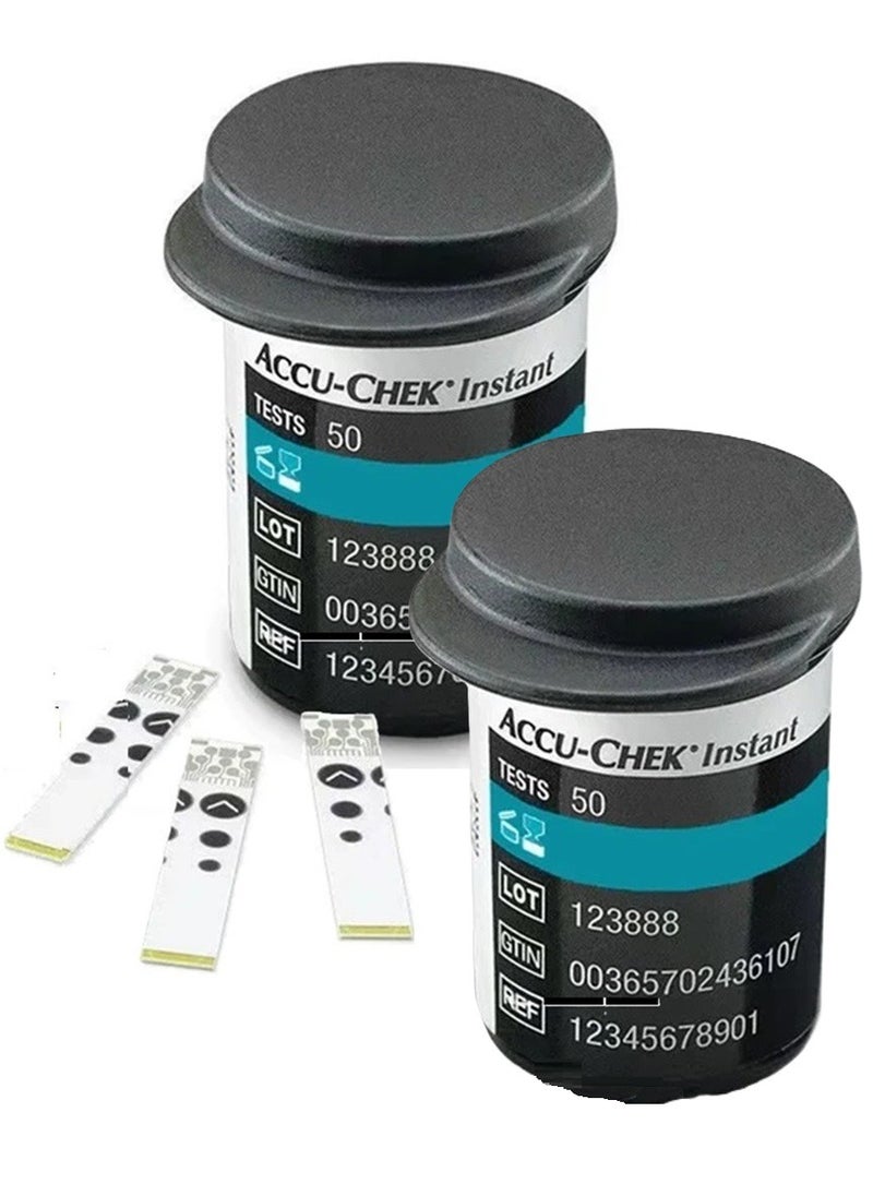Bundle Wireless Blood Glucose Meter and Lancing Device Accu-Check Instant + Pack of100 Test Strips