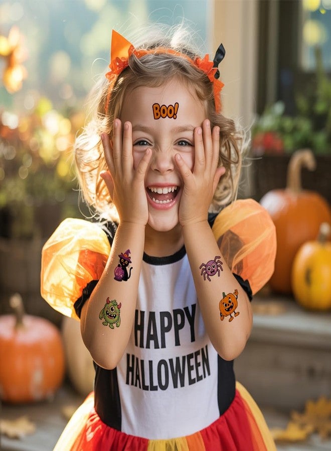 VKTEN 144PCS Halloween Temporary Tattoos for Kids – 24 Unique Child-Friendly Designs, Perforated Sheets – Trick or Treat Party Favors, Classroom Handouts, Exchange Gifts - Image 5