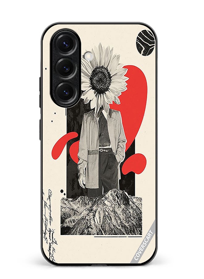 Protective Case Cover For Samsung Galaxy S25 Plus Flower Face Of A Man Design Multicolour