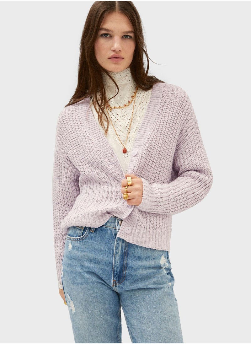 MANGO - Button Detail Cardigan - Image 1