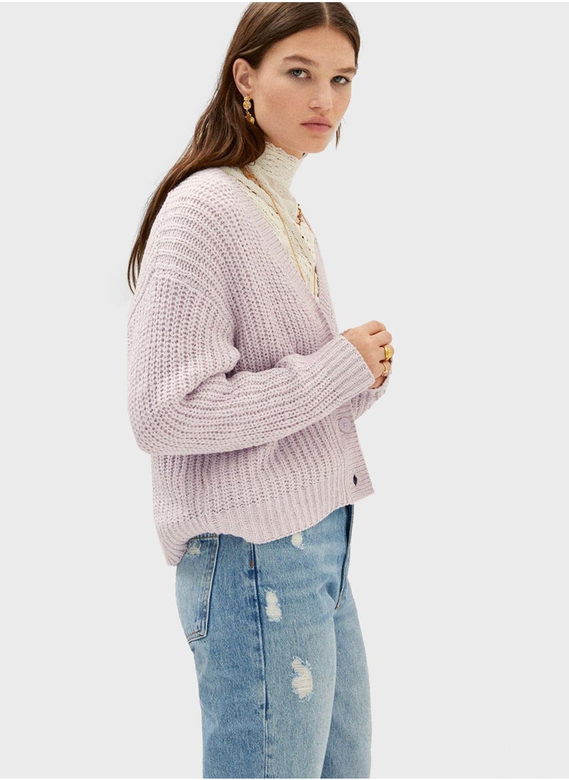 MANGO - Button Detail Cardigan - Image 1