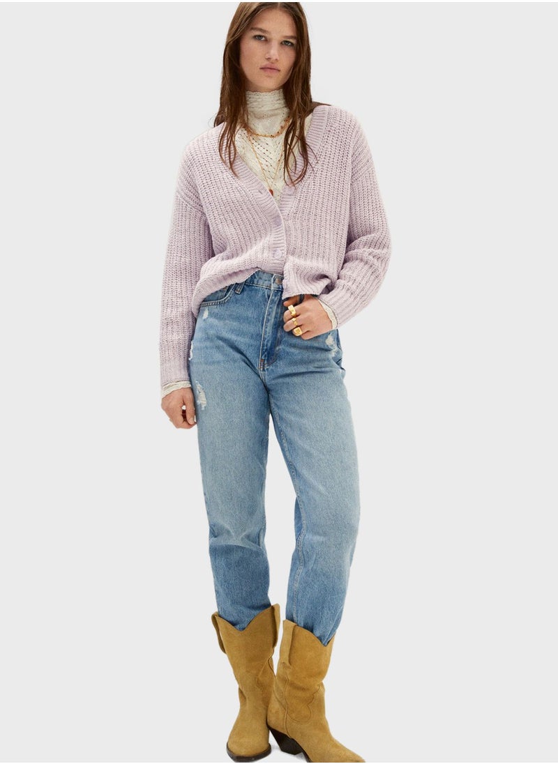 MANGO - Button Detail Cardigan - Image 1
