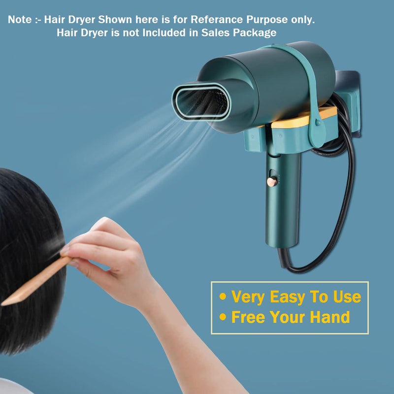 Luxula Wall Mounted Hands Free Hair Dryer Blow Dryer Sticker Holder Bathroom Hanging Stand - Image 3