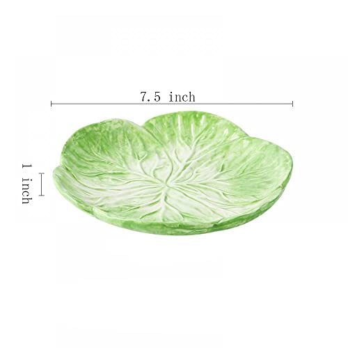 Gaolinci 7.5 Inches Cabbage Series Cartoon Ceramic Dinner Plate(Set of 4) - Image 2