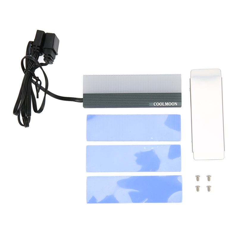 بالوعة حرارة M.2 SSD 2280 RGB - وسادة تبريد بواجهة مزدوجة 5V 3Pin ARGB لمبرد محرك الحالة الصلبة M.2 2280 - Image 1