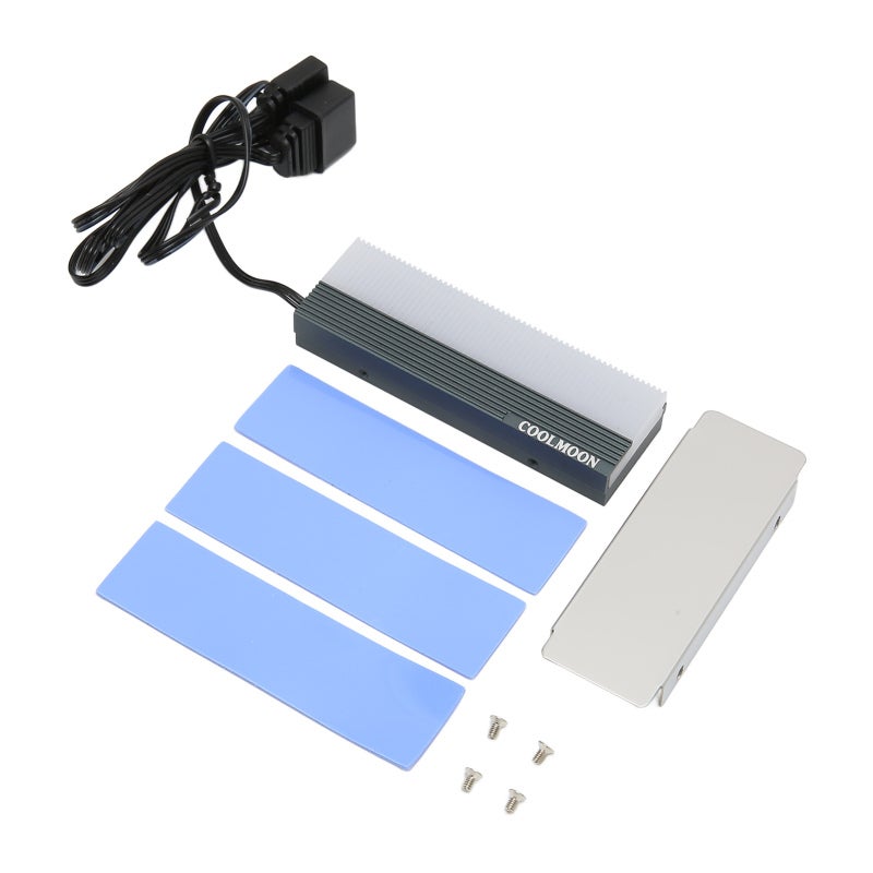 بالوعة حرارة M.2 SSD 2280 RGB - وسادة تبريد بواجهة مزدوجة 5V 3Pin ARGB لمبرد محرك الحالة الصلبة M.2 2280 - Image 2