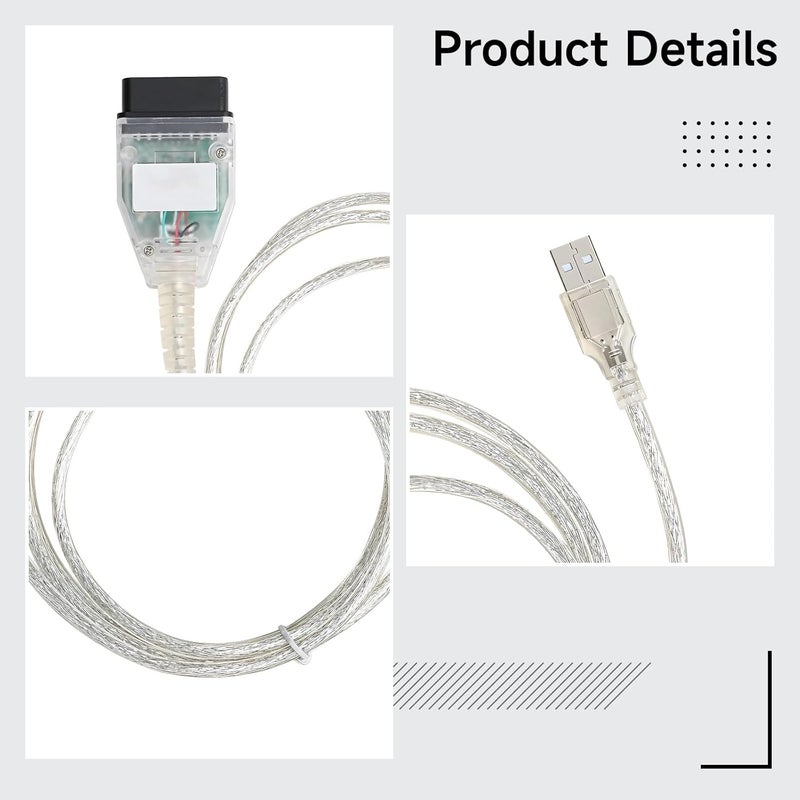 V18 Mini Vci J2534 Diagnostic Cable, 4.92 Ft USB Interface for Vehicle Programming & Diagnostics - Image 5