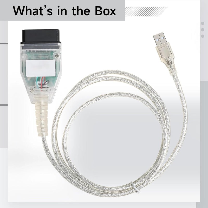 V18 Mini Vci J2534 Diagnostic Cable, 4.92 Ft USB Interface for Vehicle Programming & Diagnostics - Image 3