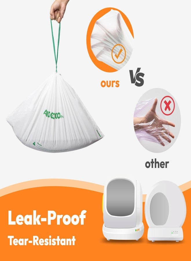 أكياس تبطين صندوق فضلات القطط من AMOGOGOPET، ٥٠ قطعة، متوافقة مع Meowant MW-SC01 وMW-SC02 وMW-LR01، أكياس نفايات بديلة شديدة التحمل لصندوق فضلات القطط الأوتوماتيكي، أكياس قمامة مانعة للتسرب برباط، ١٨.٥ بوصة × ١٢.٦ بوصة - Image 5
