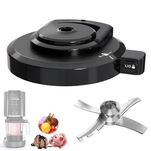 MTGSTOCL Outer Bowl Lid with Paddle for Ninja NC301 Ice Cream Maker, Reusable Creami Lid Replacement with Blade, Creami Replacement Parts Compatible with NC299AMZ/NC301/NC300/NC201/NC101 Series - Image 1