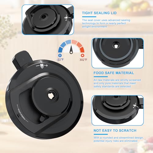 MTGSTOCL Outer Bowl Lid with Paddle for Ninja NC301 Ice Cream Maker, Reusable Creami Lid Replacement with Blade, Creami Replacement Parts Compatible with NC299AMZ/NC301/NC300/NC201/NC101 Series - Image 4