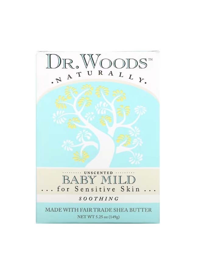Dr. Woods صابون بار للأطفال مهدئ بدون رائحة 5.25 أونصة 149 جرام - Image 1