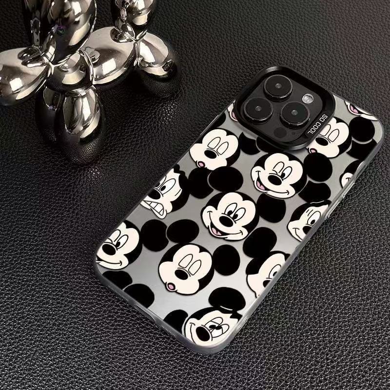 Apple iPhone 16 Pro Phone Case, TPU Shockproof, Stylish, Creative, Full-Screen Cartoon Mouse Anti-Drop Phone Case (Black)