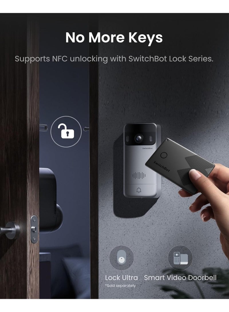 SwitchBot Doorbell Camera with Monitor – 2K Video, Wireless Intercom, Motion Detection, 2-Way Audio, Dual Power, No Subscription, Alexa & Google Home Compatible - Image 3