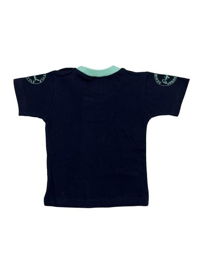 SPONGY Dungaree Set for Baby Boy and Baby Girl | Kids Cotton Clothing Set(Turquoise)(9-15 Months) - Image 3