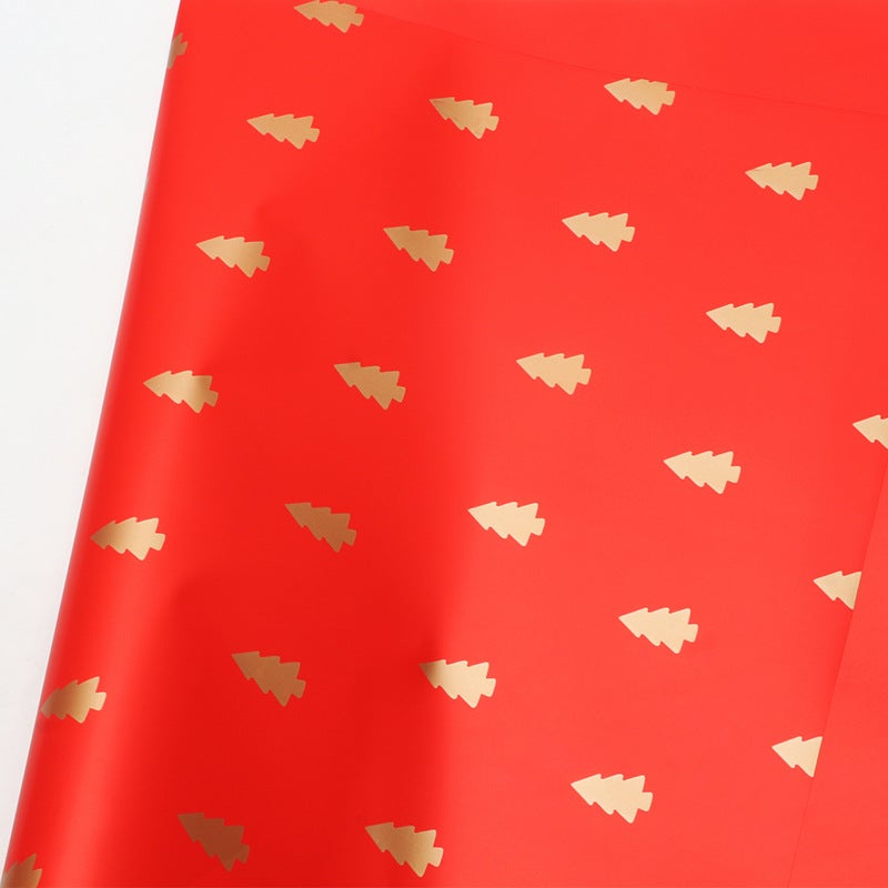 Brilliant Christmas Flower Wrapping Paper – Plastic Film Gift Packaging, 20 Sheets, 57x57cm - Image 1